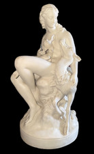 ANTIQUE Parian WARE Woodland Nymph, England, c. 1864 by C.B. Birch RARE picture