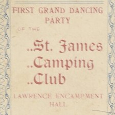 1897 St James Camping Club Dance Condit's Orchestra Cambridge Harvard University picture
