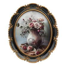 Oval Frame 8x10 - Black Gold Vintage Picture Frames 8x10, Antique Ornate Fram... picture