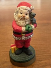 Vintage Hallmark 1976 Merry Miniatures Santa with Kitten 3