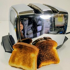 VTG Sunbeam Auto Drop Chrome Toaster 2 Slice 20-3  AG Clean Working/tested picture