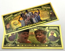 24k Gold Foil Plated Novelty Collectible 90's Movie Hit Banknote Mint picture