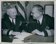 1951 Vice Admiral Forrest Sherman Military Meeting Photo 7x9 picture