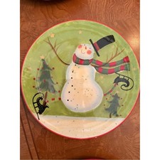 Susan Winget Snowman Dessert Plate 8
