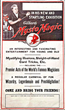 Antique 1917 Add Poster for Gilbert's Mysto-Magic from the Magic Act Kit picture