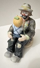 Vintage Emmett Kelly Jr. Miniature Figurine The Emmett’s Fan Flambro 10013 picture