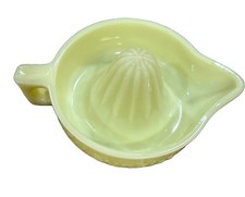 Vintage McKee Glass Co Sunkist Citrus Juicer Reamer Seville Yellow Custard Glass picture