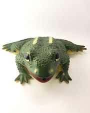 Vintage 1995 Loftus Motion Activated Croaking Frog Toy Working 9” Green picture