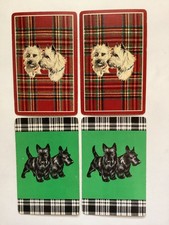 Lot (4) Vintage Tartan Themed “SCOTTY DOG” Playing Cards picture