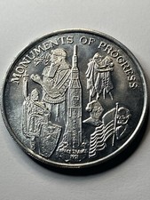 Scarce 1971 Monuments Of Progress Mardi Gras Token Aluminum #to1 picture