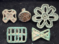 Lot of 5 Ancient Bronze Stamps Seals | Bronze Age Stamps | Bactria-Margiana picture
