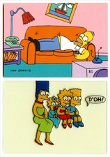 1993 Skybox The Simpsons #B1 & C1 Promo Cards - Homer Bart Maggie Marge Lisa picture