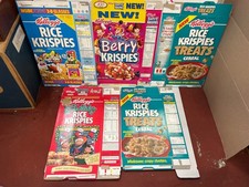 KELLOGG'S RICE KRISPIES CEREAL BOX BUNDLE VINTAGE A picture