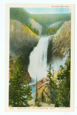 YELLOWSTONE PARK-GREAT FALL OF THE YELLOWSTONE-#11885-W/B-HAYNES(#211) picture