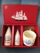 Vtg Rare 1950's Old Spice #376 Frigate Essex 1799 Men Gift Set of 3 Shulton INC  picture