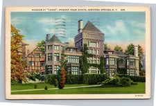 Yaddo Mansion Saratoga Springs NY Postcard 1936 Spencer Trask Estate Curt Teich picture