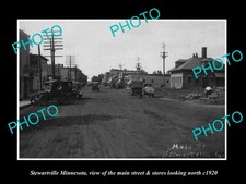 Stewartville Minnesota Main Street & Stores c1920 1 Old Large Historic Photo picture