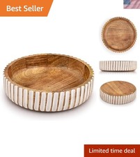 Fruit Bowls Wood Fruit Bowl or Decorative Bowl for Table Décor for Kitchen Co... picture