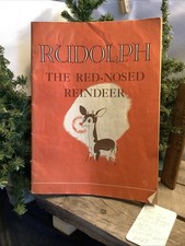 🌟RARE 1939 Vintage Christmas Store Promo Rudolph Red-Nosed Reindeer Tri-Motor picture