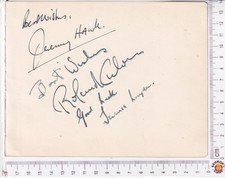 Jeremy Hawk, Roland Culver & Terence Longdon – Secretary Bird Autographs c 1970 picture