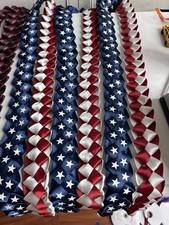 Graduation Lei: USA Flag Ribbon, Red White and Blue With Stars picture