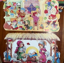 Vintage Eureka Santa's Workshop Die Cut Large 20.5