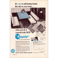 1954 United States Rubber Company Naugatop Counters Original Vintage Print Ad picture