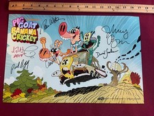 SDCC  2015  NICKELODEON Exclusive  PIG GOAT BANANA CRICKET  Poster SIGNED picture