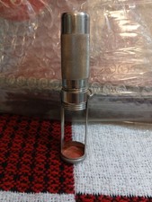 VINTAGE MARBLES MATCH SAFE- BRASS/NICKEL PLATED  picture