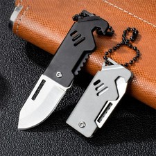 Mini EDC Foldable Pocket Knife Keychain Survival Tool Bottle Opener || US SELLER picture