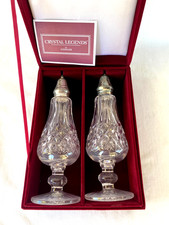 Godinger Crystal Legends 24% Lead Crystal Salt Pepper Shakers 7