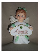 BIRTHSTONE ANGEL FIGURINE - AUGUST - PERIDOT - JEANE'S THINGS picture