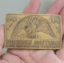 Phoenix Mutual Life Insurance Bronze Plaque Medal 1926 - AMERICAN EAGLE Design picture