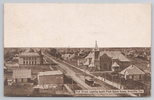 Amarillo TX Polk Street, Looking From Opera House Texas Postcard Church PM 1909 picture