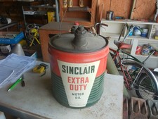 Vintage 1954 5 Gallon Oil Can Sinclair Extra Duty VERY RARE Lot 26-50-40 picture