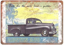 Vintage Austin A70 Pick-up Auto Ad Reproduction Retro Look Metal Sign A1374 picture