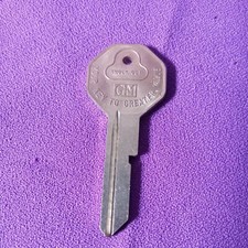 Circa 1960 GM Original Car Key Blank/ Briggs & Stratton/Knock-Out Intact/Rare picture