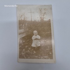 Antique RPPC Baby Toddler Outdoors Real Photo Postcard H.A. Boss Ludlow VT picture