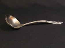 Antique MET+ ROSE AA+ Silverplate Gravy Ladle Spoon Server 6 7/8