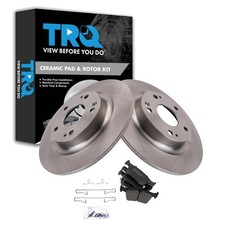 TRQ Rear Brake Pad and Rotor Set Ceramic Compatible with 2017-2020 Honda Civic picture