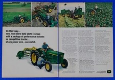 1967 JOHN DEERE 2 Pg PRINT AD 1020-2020 TRACTOR AMERICAN HEARTLAND FARM LEGEND picture