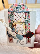 Antique UNUSED Valentine Card A Gift of Love Germany 5