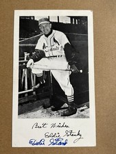 1953 EDDIE STANKY SIGNED CARDINALS TEAM ISSUE  POSTCARD  - POSTMARKED picture