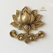 Brass Lotus Wall Hanging | Antique Gold Vastu Decor | Handcrafted Indian Art picture
