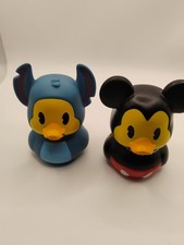 Disney Mickey Mouse & Dumbo Rubber Duck Figure Lot of 2 Collectible Used picture