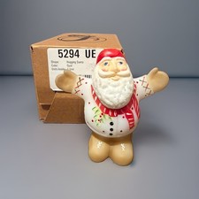 Fenton Art Glass Hugging Santa Opal Satin 5294 UE Hand Painted Box picture