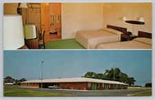 Postcard Sunrise Motel North of Seaford Delaware Multiview Cool Old TV picture