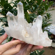 4.4lb Natural Clear White Quartz Crystal Cluster Rough Healing Specimen picture