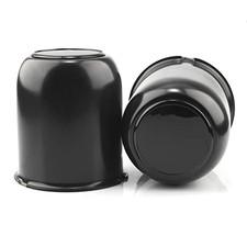 2Pcs 3.19in Trailer Wheel Center 2pcs 3.19in Wheel Center Caps High Gloss Black picture
