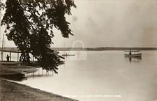 Steam boat on Lake Osakis Osakis MN Minnesota 1908 RPPC Photo Postcard COPY picture